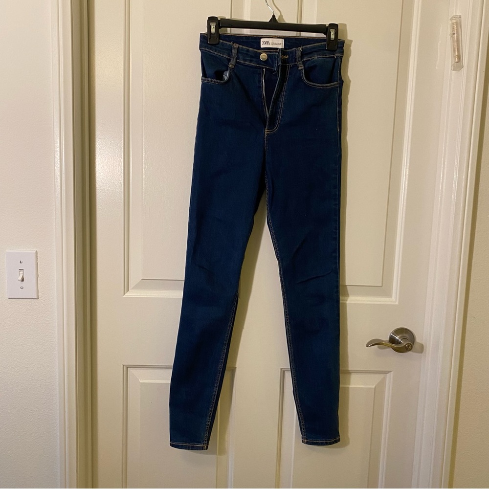 Super Skinny High Rise Dark Wash Zara Jeans